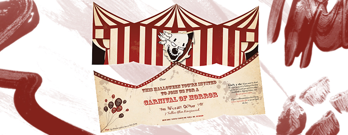 carnival of horror halloween invitation