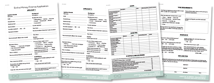 evolve money application form